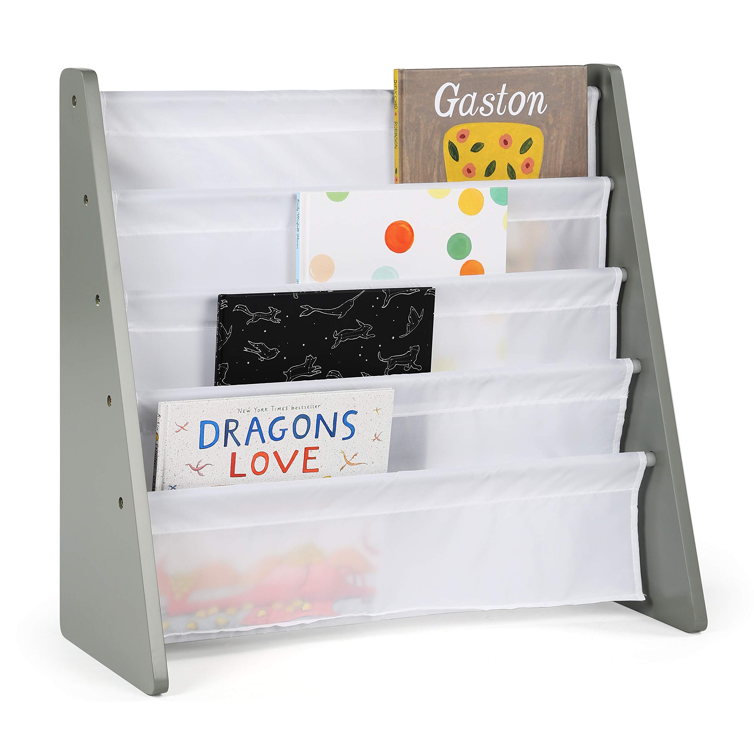 Humble Crew Libreria per bambini con 4 ripiani scaffale per bambini scaffale per libri grigio bianco Leroy Merlin