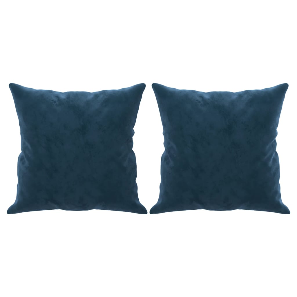 Maison Exclusive - Coussins décoratifs lot de 2 Bleu 40x40 cm Velours - 2