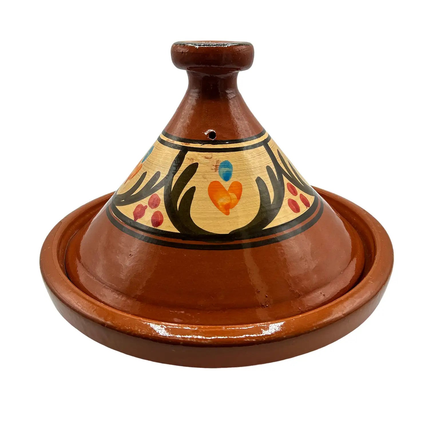 Tajine XL 35 Cm In Terracotta Dipinta A Mano - Pentola Tradizionale Marocchina Tunisina Ebook Gratuito 3107251002 0743627226865
