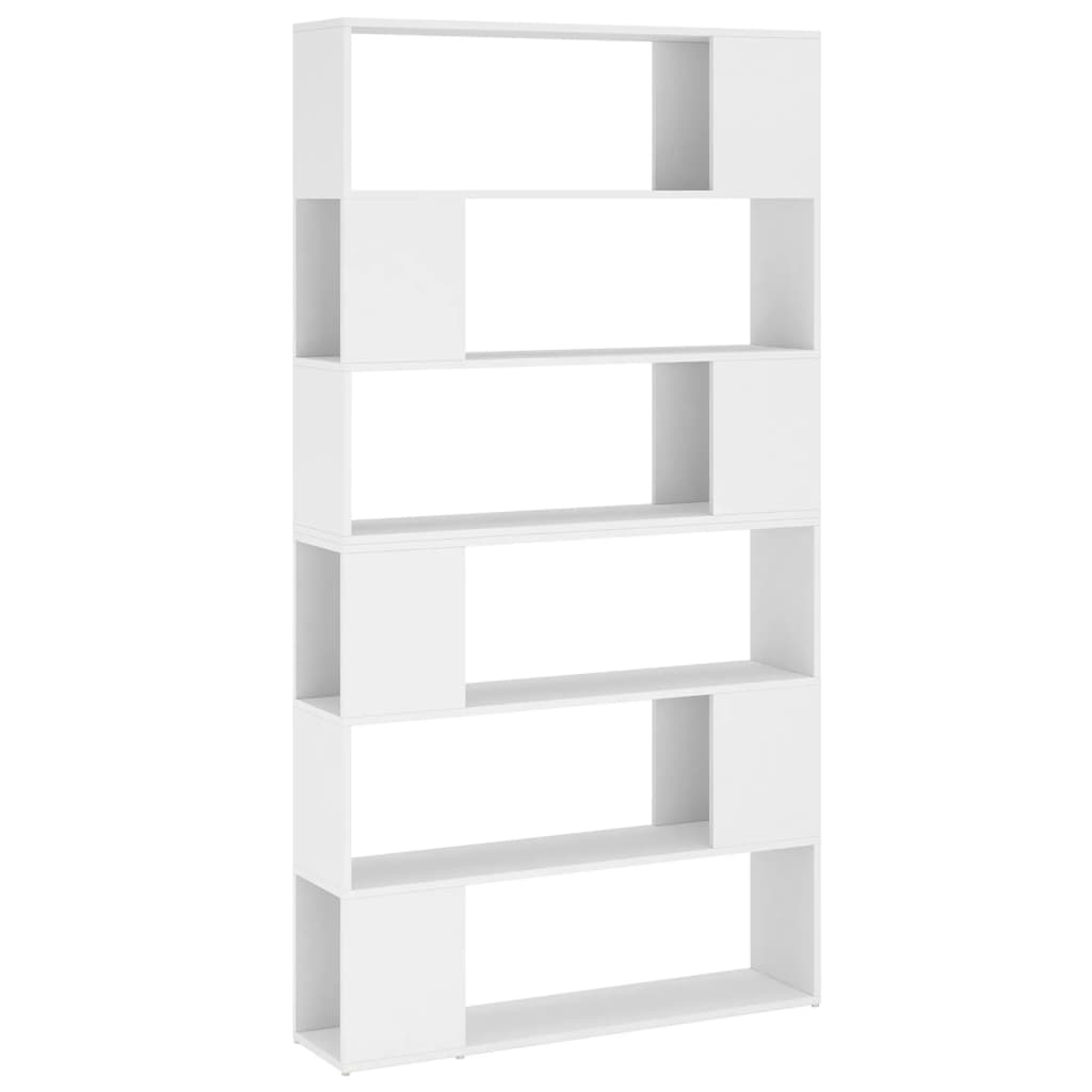Divisorio Con Libreria Puraday 100x24x188 Cm Bianco - Moderno E Classico, 2 Pezzi