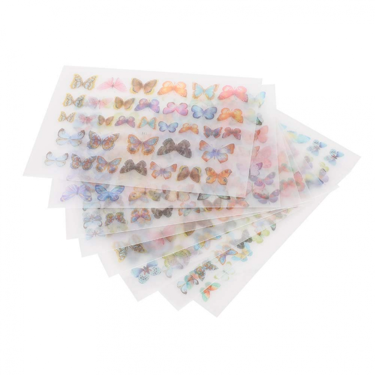 Set de 8 decorațiuni pentru unghii cu fluturi, lucrate manual, termocontractabile (H1-H8) - COMFORTXL 8buc