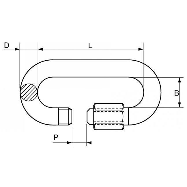 Maillon à visser - Inox A4 Ø10 - Boîte de 5 - 2