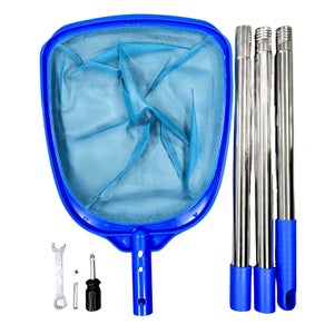 Duvoplus Epuisette Bassin à Maille Fine 30x25cm Avec Manche Télescopique 90-150cm - Pour Poissons D'Étang