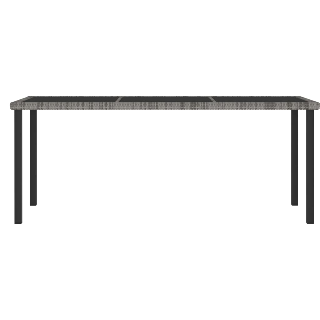 Maison Exclusive - Set da Pranzo da Giardino 7 pz in Polyrattan Grigio - 4