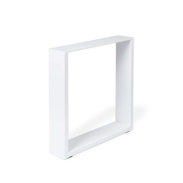 Pied de meuble | Style fonctionnel | Fabriqué en acier | Finition Poro Blanc | | Dimensions 380*80*382 mm | Hauteur : 38,2 cm | Installation facile