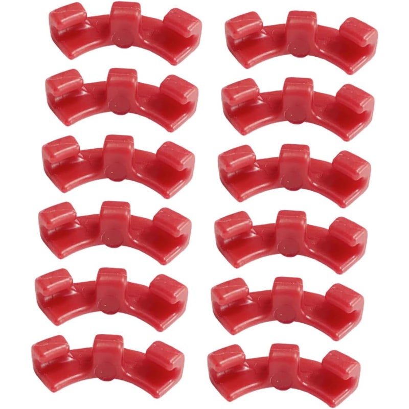 30 plastikowych klipsów do gięcia roślin, w kolorze czerwonym, wielokrotnego użytku, do ogrodnictwa i kształtowania łodyg