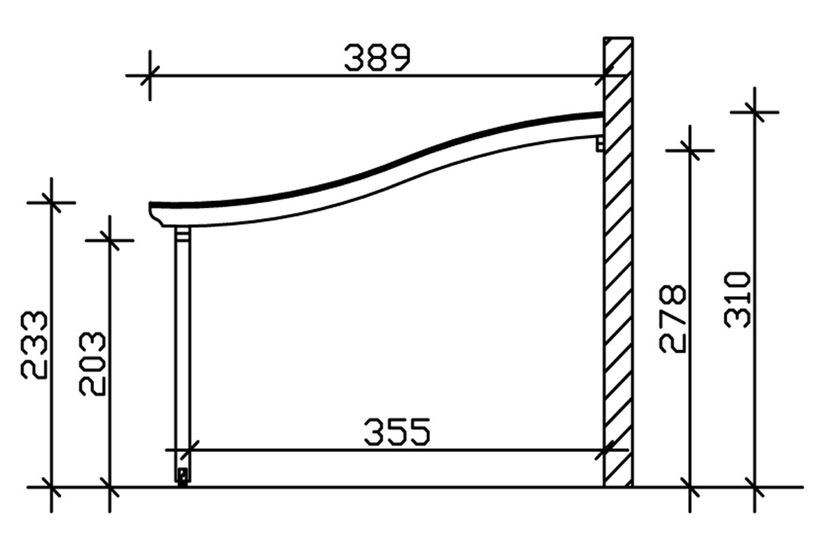Pergola adossée Anthracite en bois lamellé collé 25.21 m² - 7