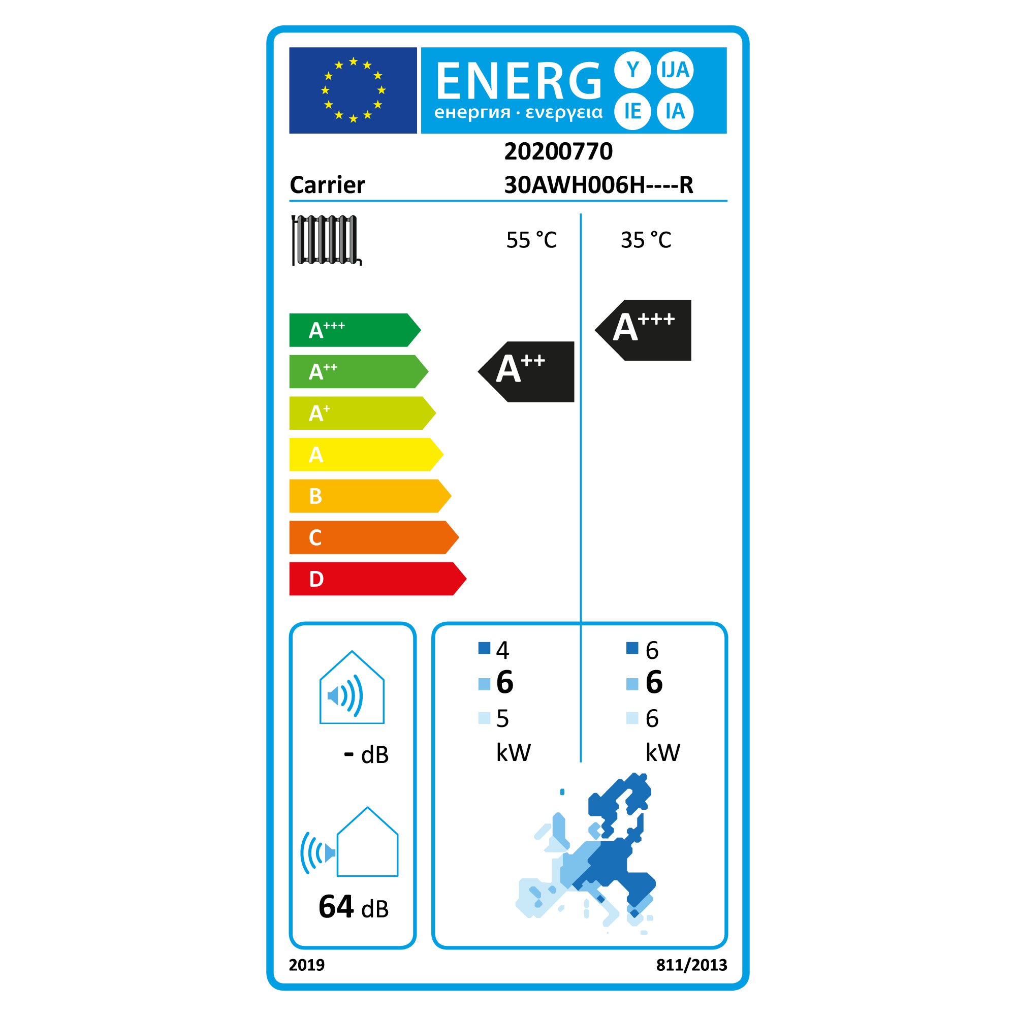 Pompa ciepła powietrze/woda monoblok AquaSnap z elektrycznym wspomaganiem Carrier 6 kW jednofazowa - 3