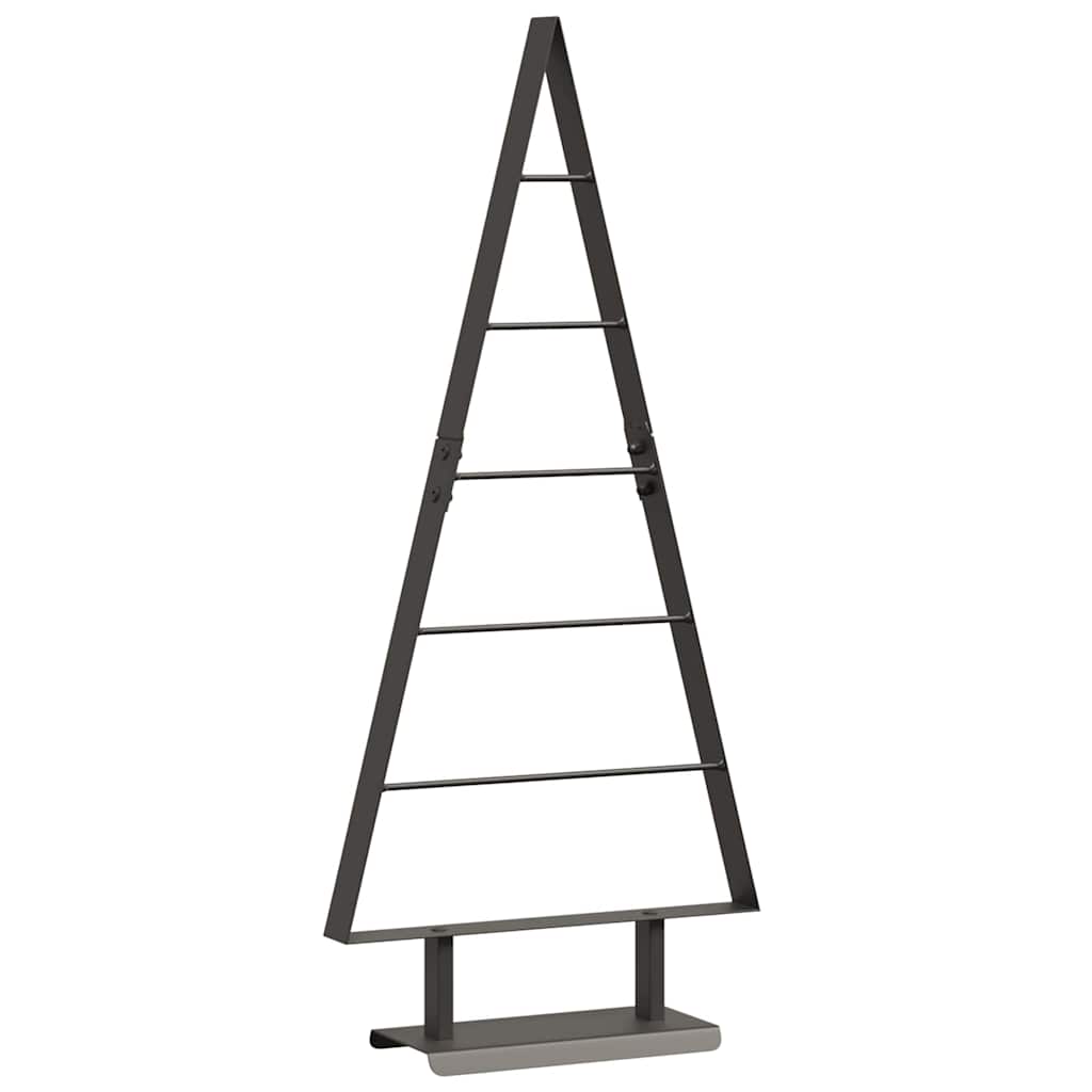 Metalowa choinka świąteczna z podstawą Czarny 90 cm Stal