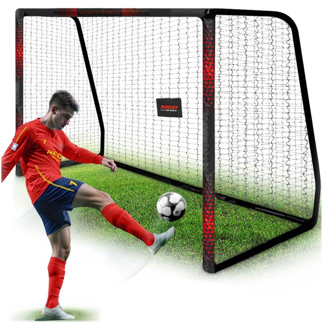 Baliza de futebol 300 x 200 x 120 cm NS-473 preto-vermelho
