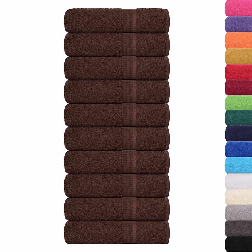 Serviettes de bain FROGN 10 pcs marron 100x150 cm 360 g/m² vidaXL - 2