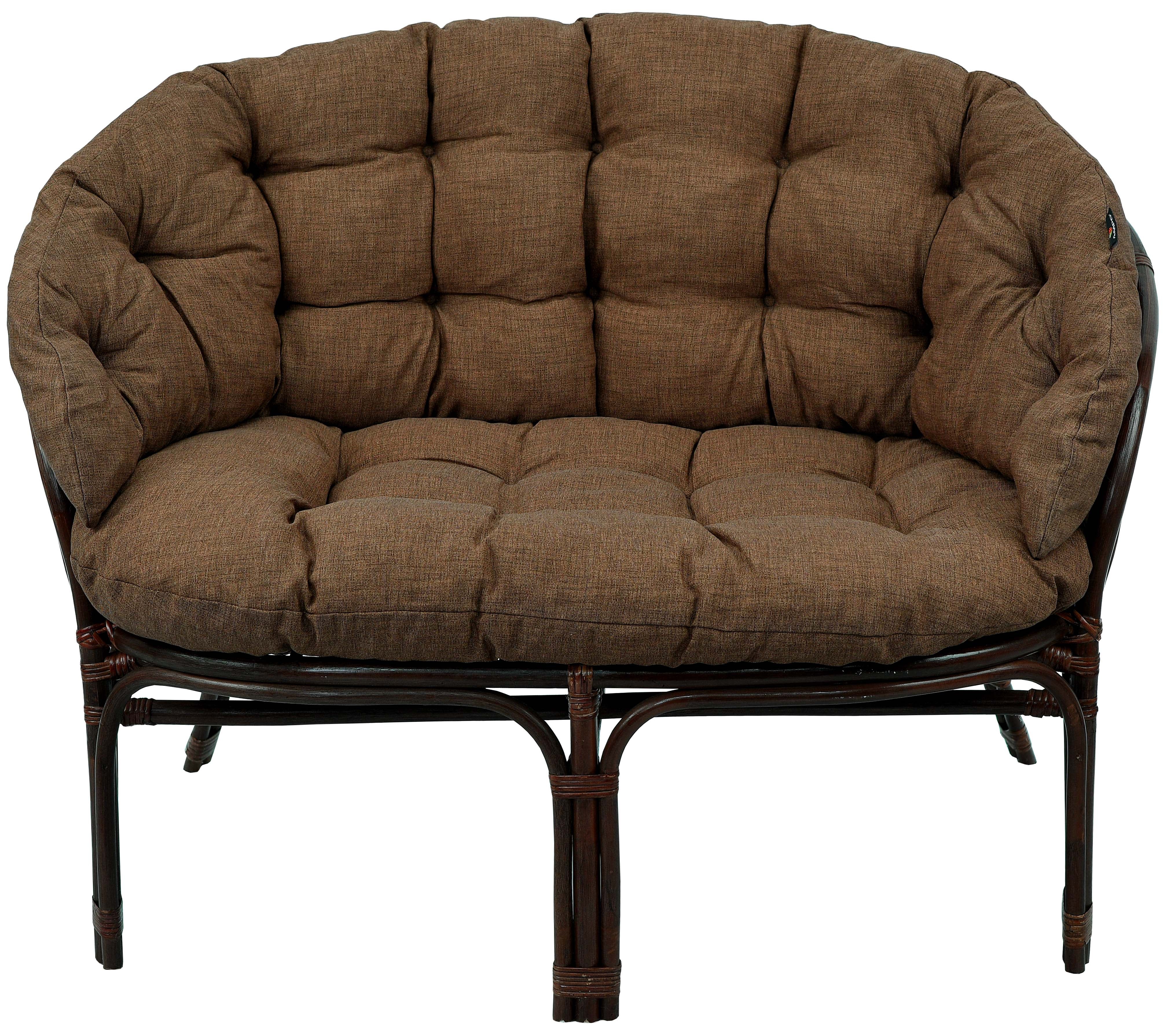 Poduszka na sofę rattanową wiklinową AMPO brązowy 1 szt.