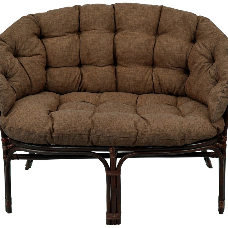 Poduszka na sofę rattanową wiklinową AMPO brązowy 1 szt.