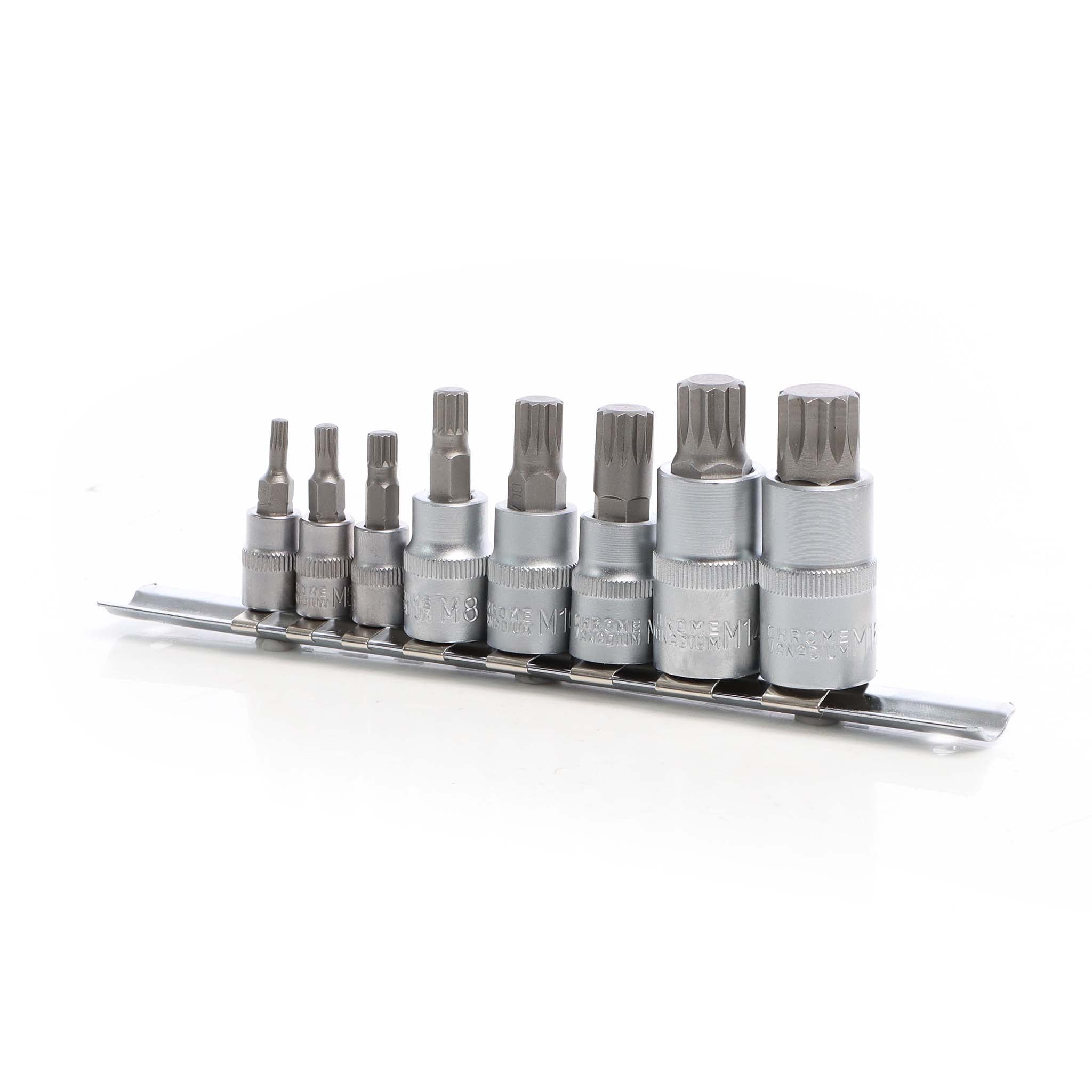 Jeu de douilles XZN Denture multiple 8 Pièces M4-M16 Douille Clés Outil Wiltec - 4