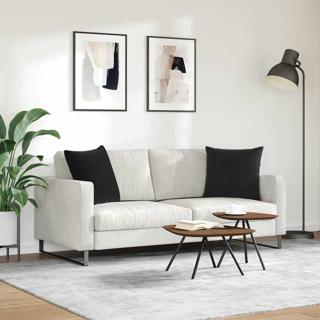 Coussins de canapé 2 pcs Noir 50 x 50 cm vidaXL - 5
