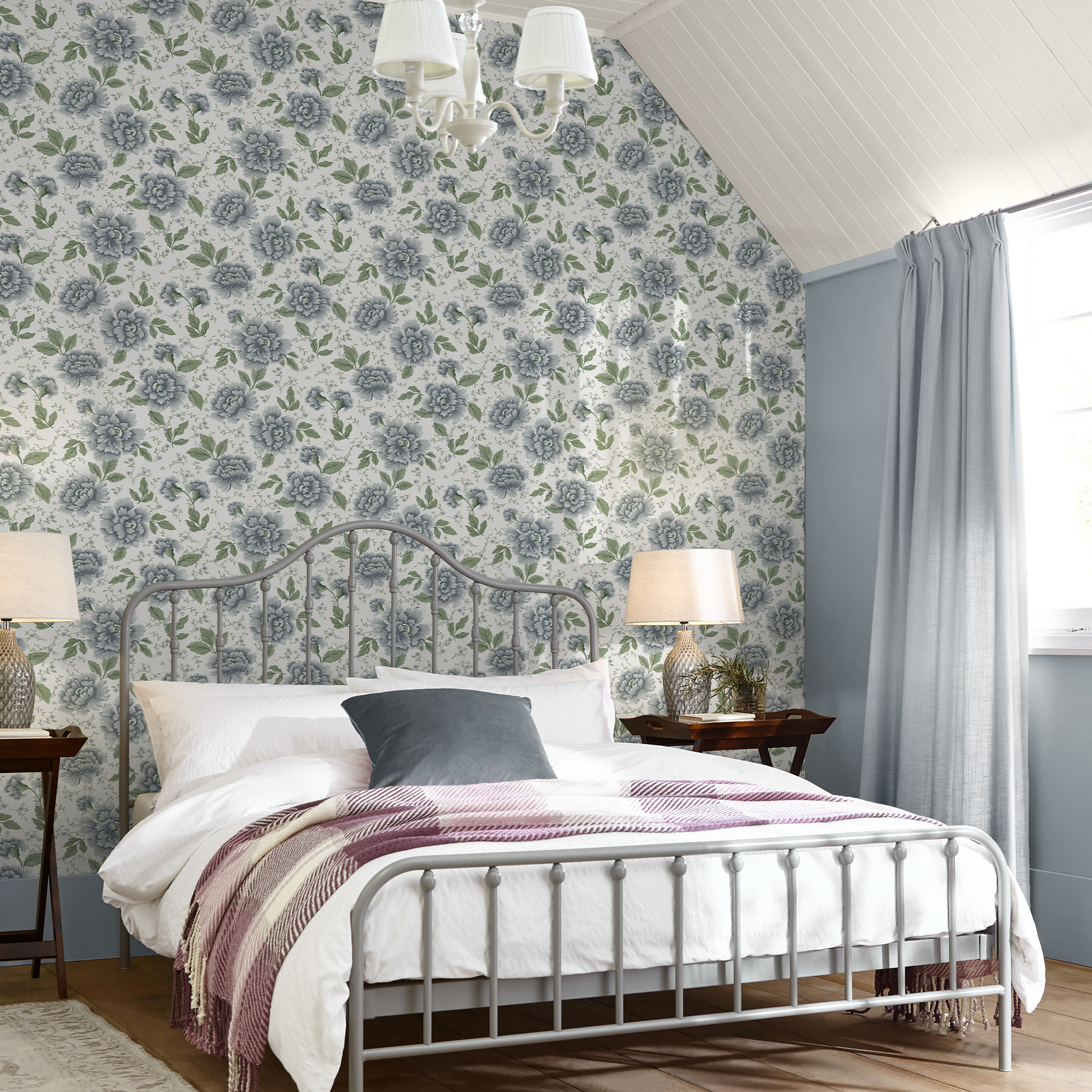 Laura Ashley Tapeta filzelinowa PICKWORTH POSY 10 m x 52 cm