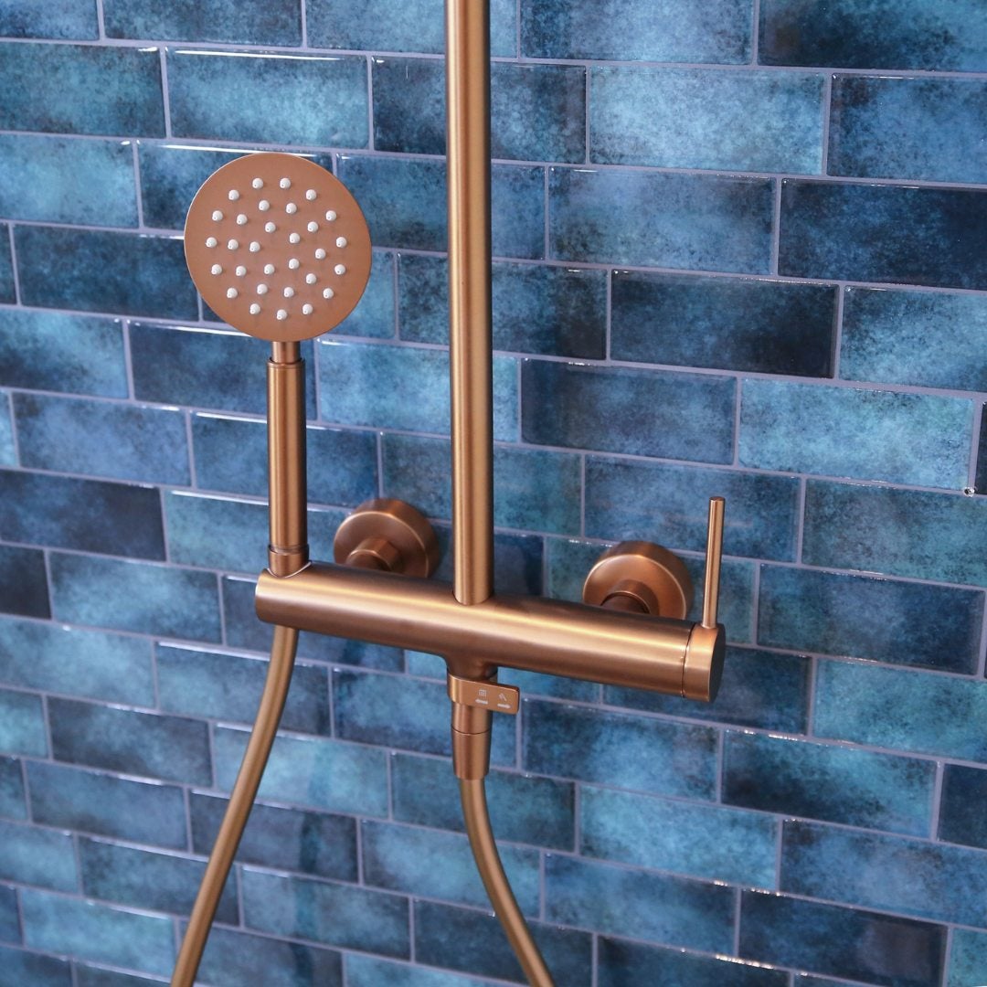 Lollipop II colonne de douche mécanique cuivre brossé 250 - 4