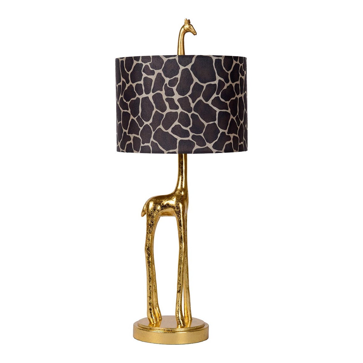 Lampa stołowa złota żyrafa z abażurem 60 cm E27 Extravaganza Lucide