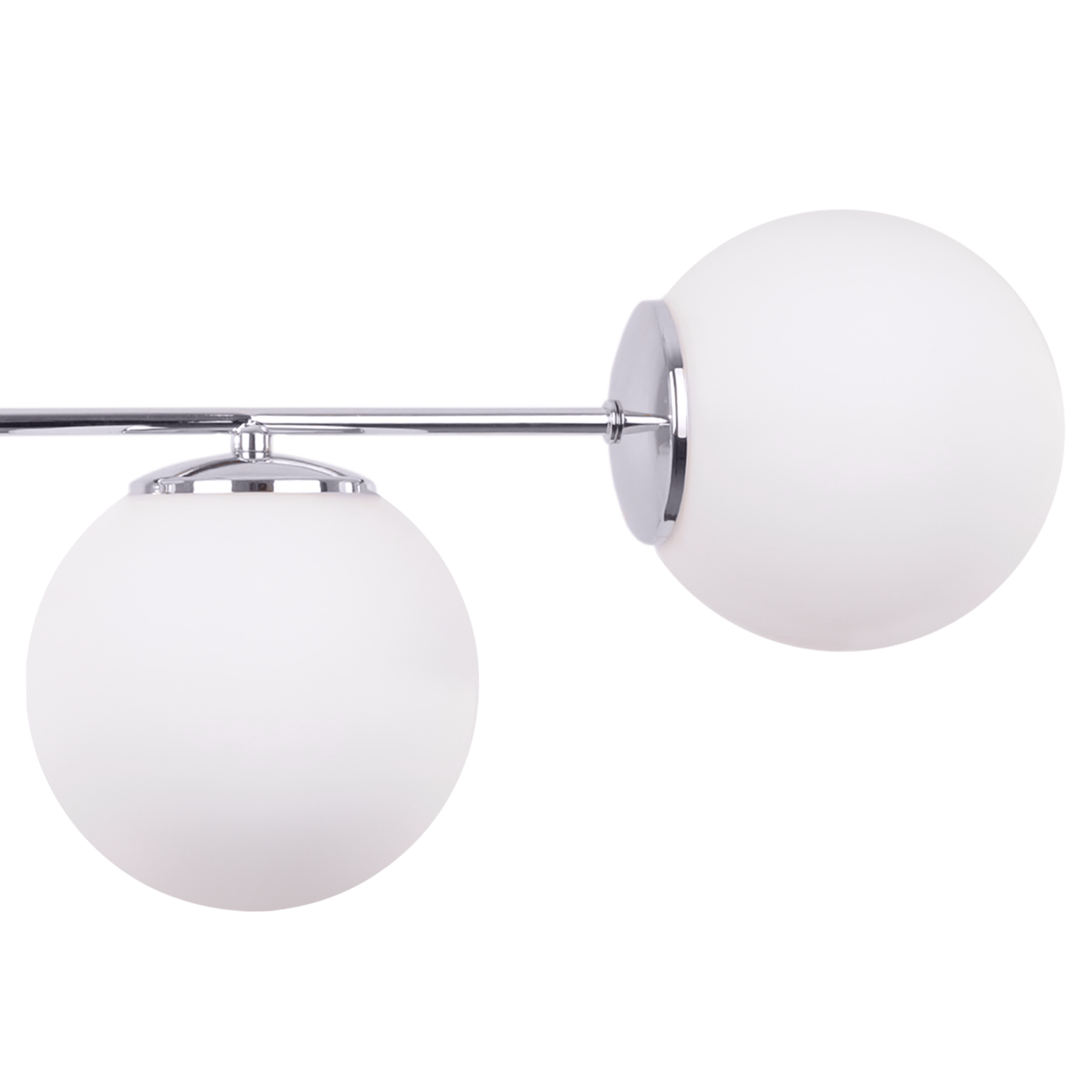 Lampa sufitowa wisząca Siena modern 3xE14 abażur kula srebrna/biała Light Home LH - 2