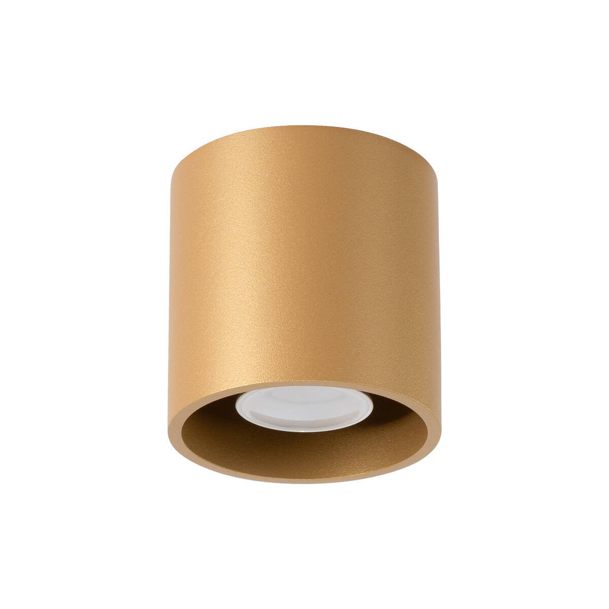 Reflektor sufitowy spot natynkowy Orbis okrągły złoty 1xGU10x10W wym: 10 x 10 x 10 cm metal Sollux Lighting