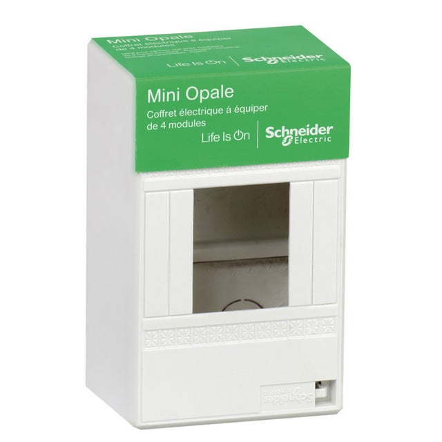 Coffret électrique à équiper mini opale - 4 modules - Schneider