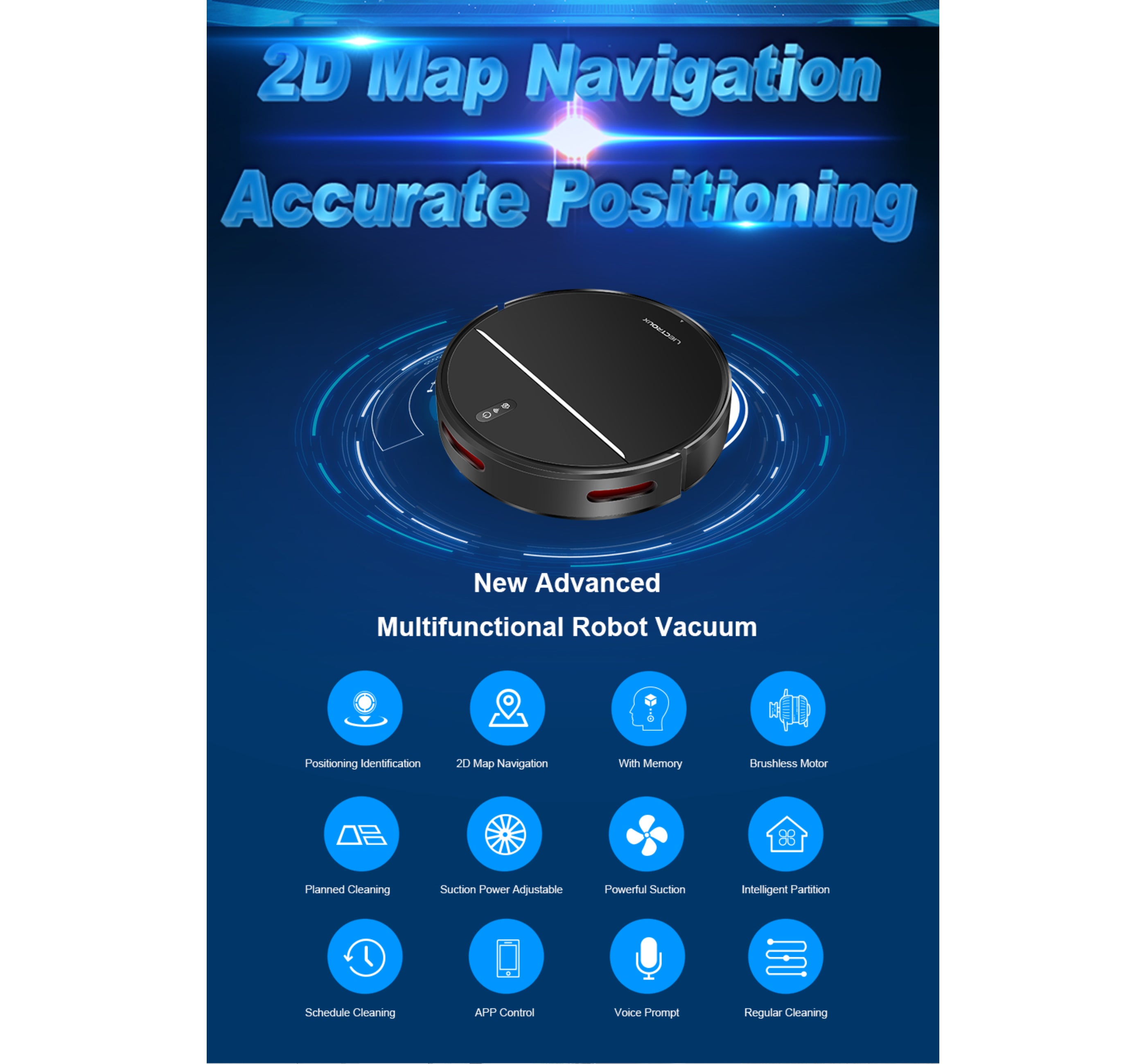 Aspirateur robot LIECTROUX M7S Pro, avec nettoyage humide et sec, batterie 4400 mAh, autonomie jusqu'à 120 minutes, multi-contrôle compatibilité - 6