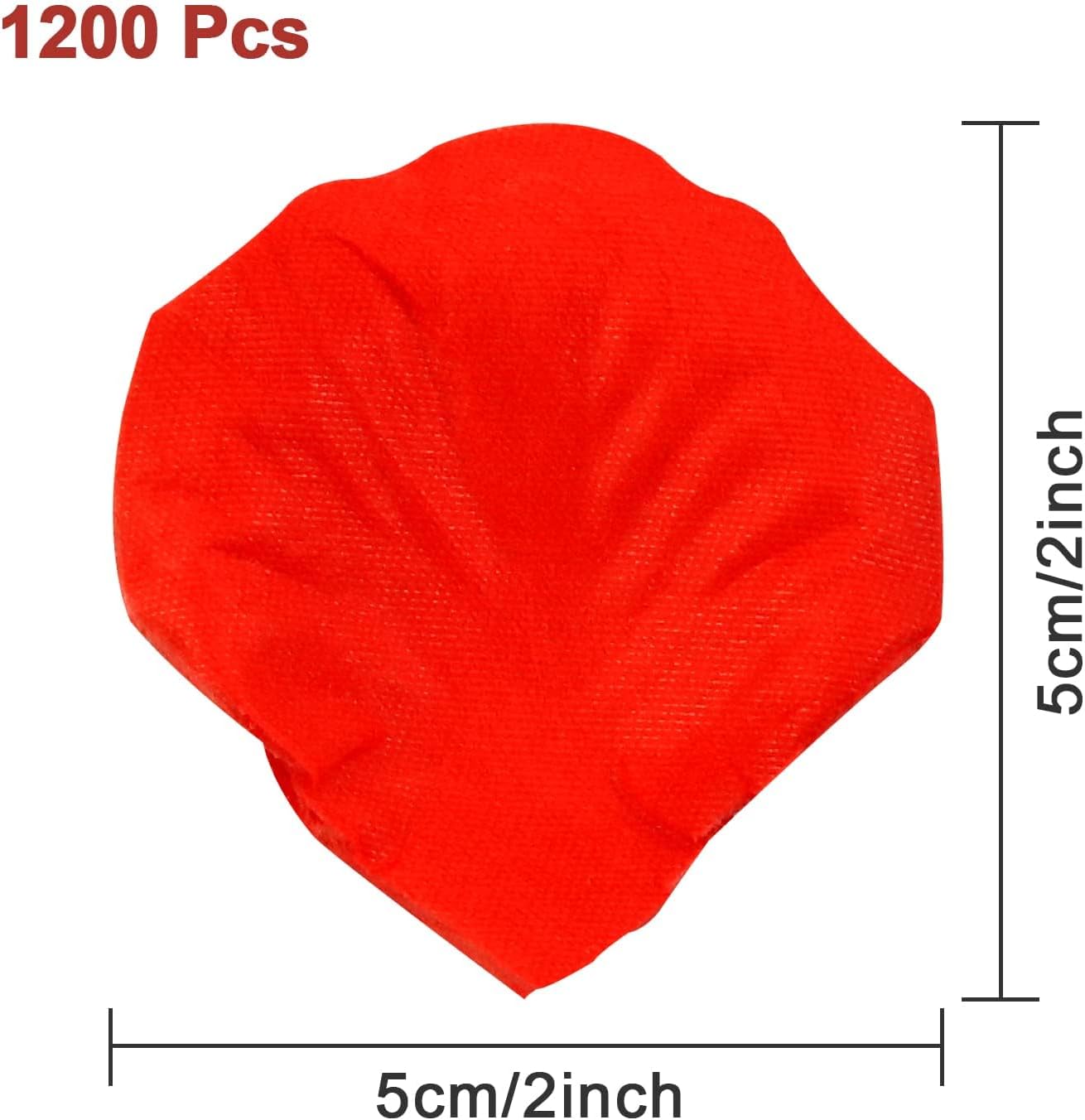 1200 Pièces Pétales de Rose Artificiels, Pétales de Rose Rouge, Décoration de Mariage, Saint Valentin, Fête, Anniversaire-Pétales de Fleur Eternelle - 2