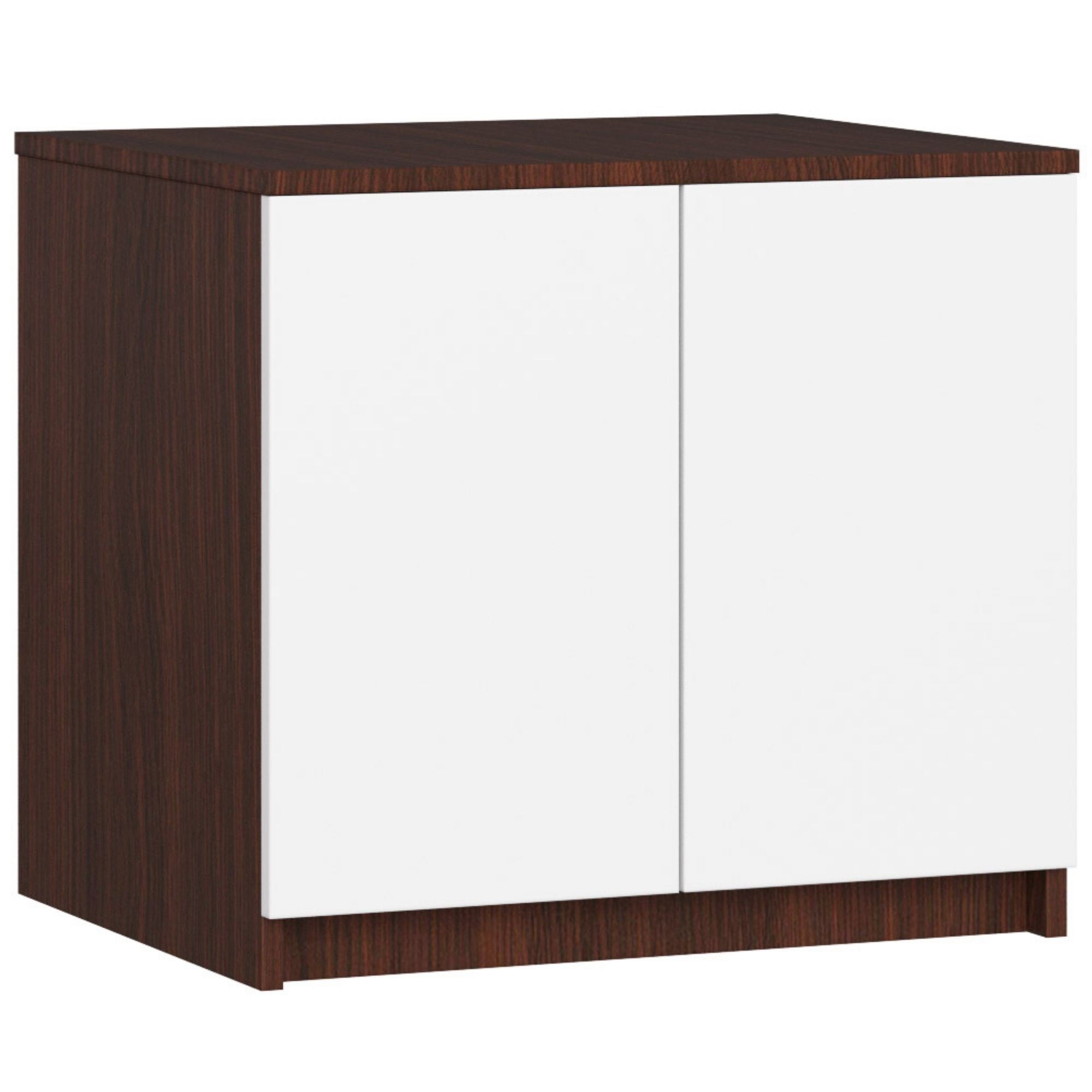 Nadstawka na szafę AKORD S60 Wenge 60 cm 2 drzwi kolor Biały mat 2 półki 60x51x55 cm
