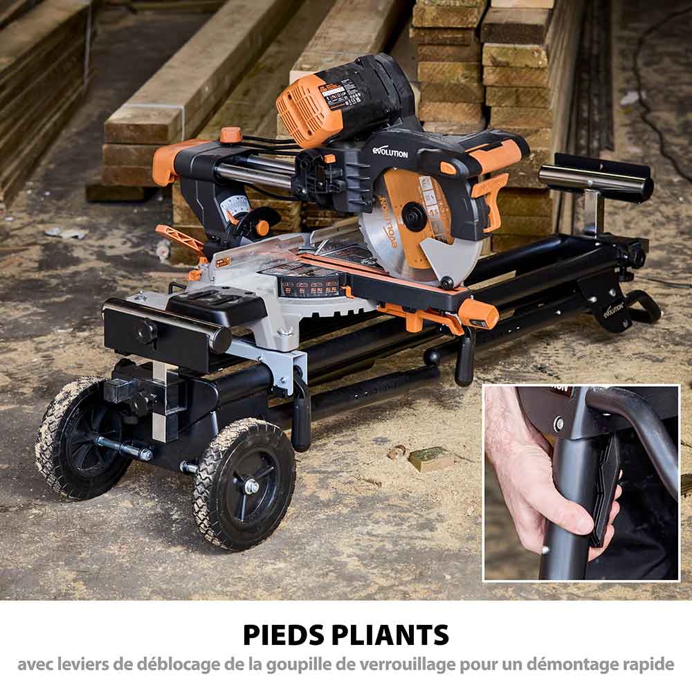 Support universel PLUS Evolution pour scie à onglet avec pieds télescopiques - 4