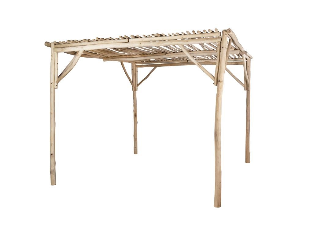 Pergola autoportante en bois de teck 9 m - TULUM | Leroy Merlin