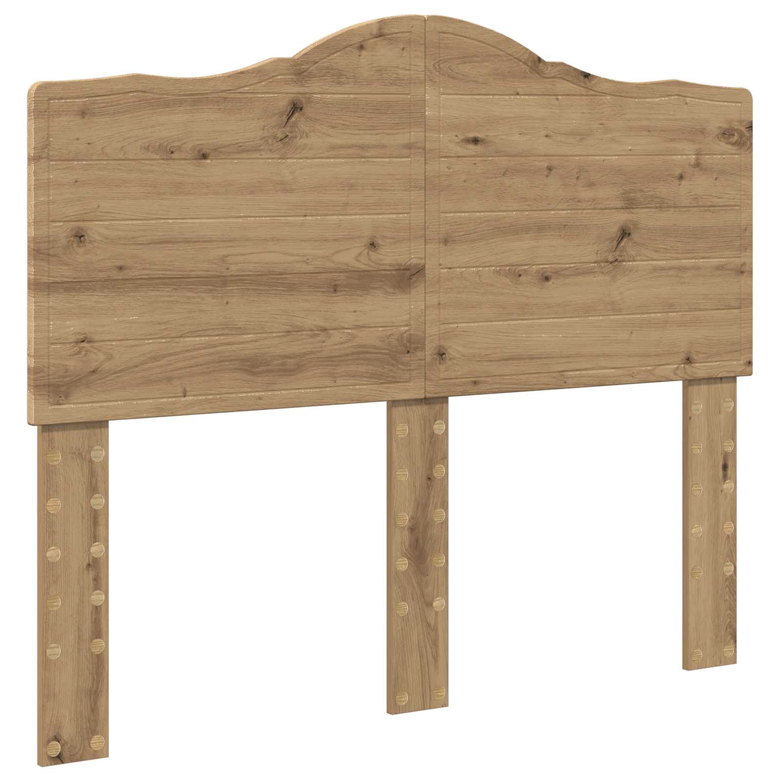 Cadre de lit chêne artisanal 120 x 190 cm bois de pin massif - 6