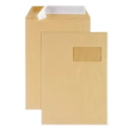 300 Pochettes Papier Kraft Avec Fen tre 22 9 X 32 4 Cm Raja Leroy 