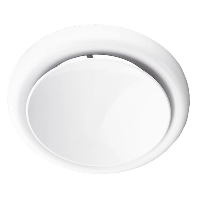 Bouche ventilation soufflage métal blanc à cône réglable VMBR BLAUBERG - Diamètre (mm): 80