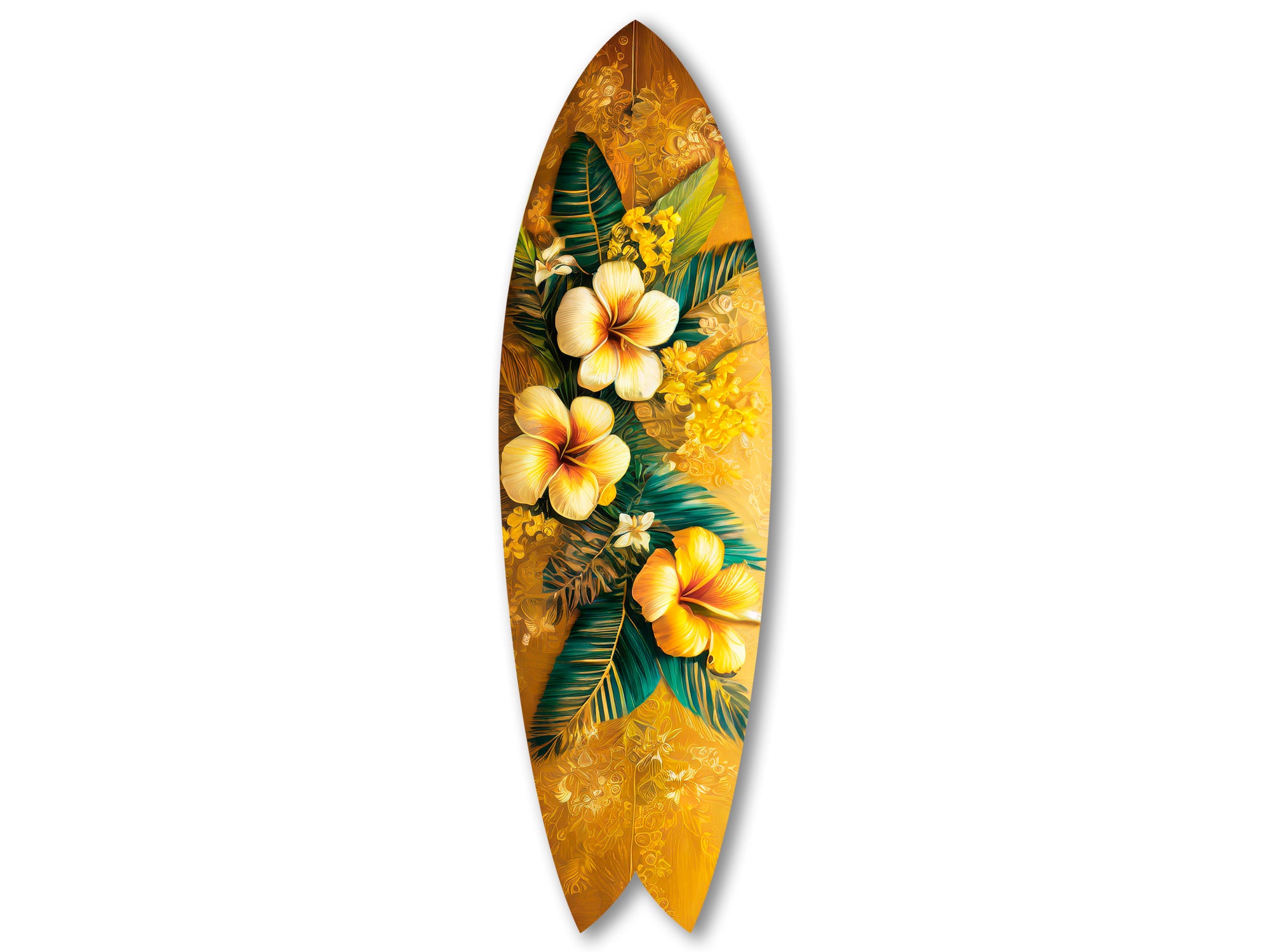 Tavola Da Surf Decorativa DECLINA – Paesaggio Hawaiano 3 – Alu-Dibond 100x30 Cm – Decorazione Murale