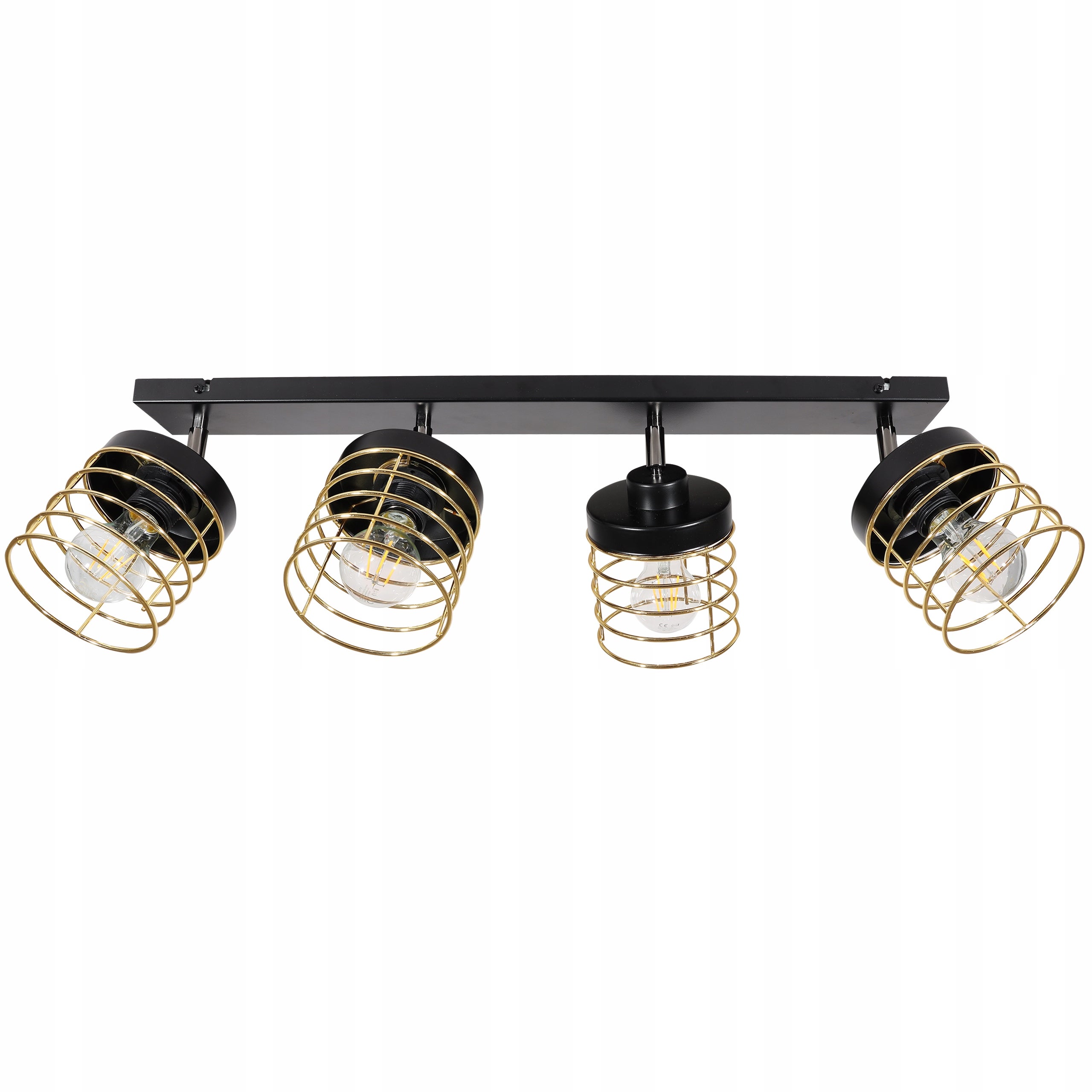 Lampa sufitowa wisząca modern Rasti 4xE27 klosz prostokątny druciak miodowy Light Home LH