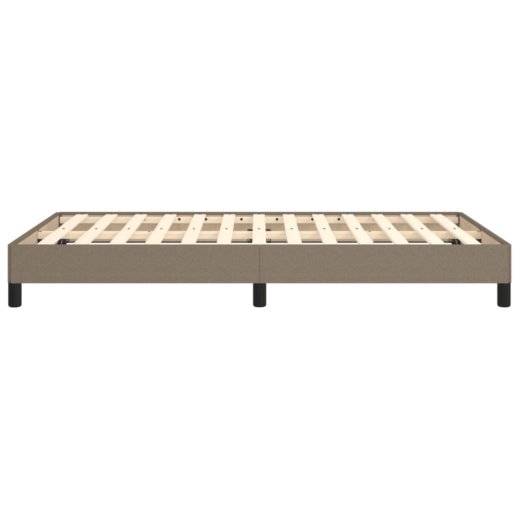 Cadre de lit sans matelas taupe 120 x 200 cm en tissu - 6