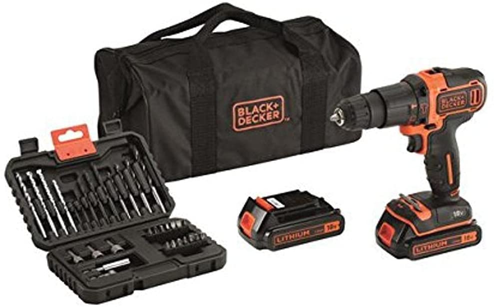 Perceuse-visseuse à percussion 18V dans un sac multi-usages avec 32 accessoires BLACK+DECKER BDCHD18S32 - INCLUANT 1 BATTERIE - 6