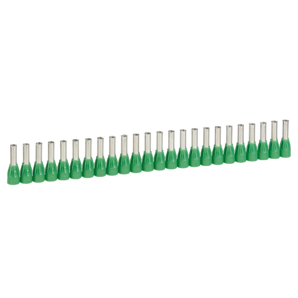 250 Embouts de Câblage à Collerette LEGRAND Isolante Starfix Simple en Bande pour Conducteurs Section 6mm² Vert - 37668 - 2