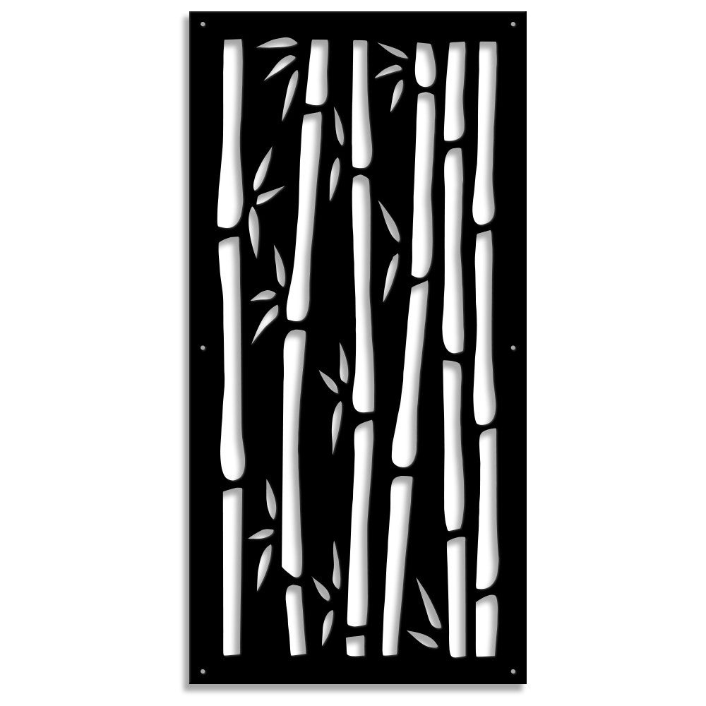 Bambú - panel de pvc perforado - parasol negro de 47x94 cm - panel perforado - parasol negro de 47x94 cm - espesor 10mm
