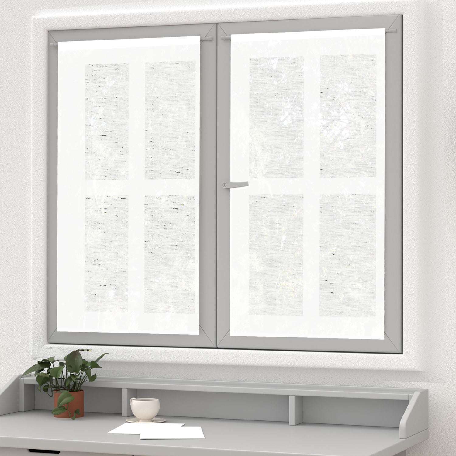 Brise Bise 60x160 Cm LIANE Gris, Par Soleil D'ocre