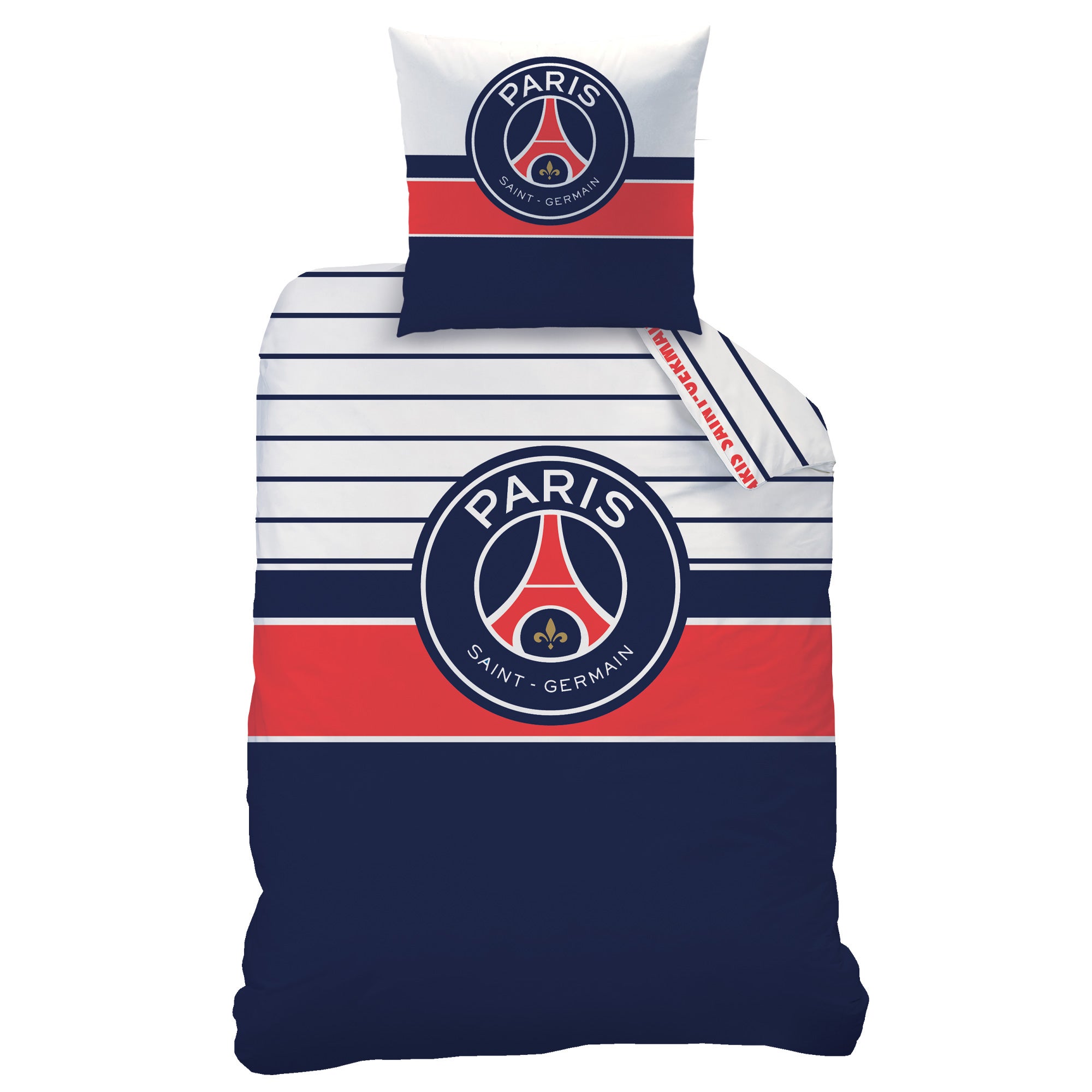 Parure de lit imprimée 100% coton, PSG LOGO - 3