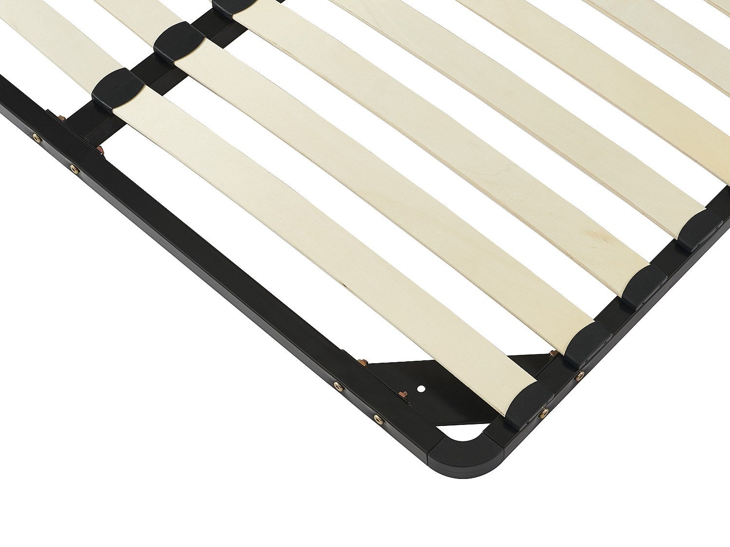 Sommier cadre à lattes 160 x 200 cm - 2x19 lattes - Sans pieds - Noir - KALISTA de YSMÉE - 2