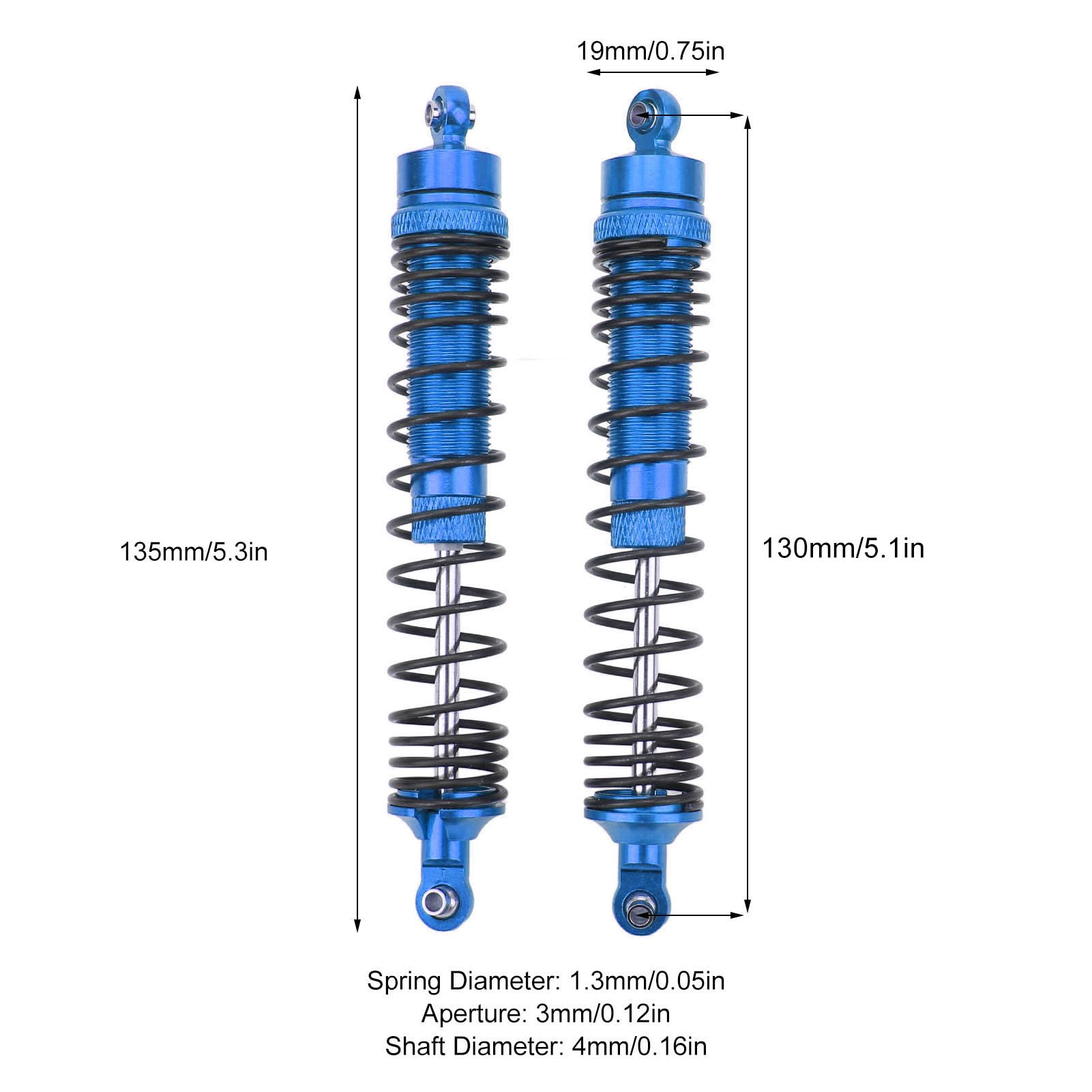 4 pezzi RC ammortizzatori anteriori e posteriori in lega di alluminio RC ammortizzatori set per LOSI 1/8 (blu scuro) - 7