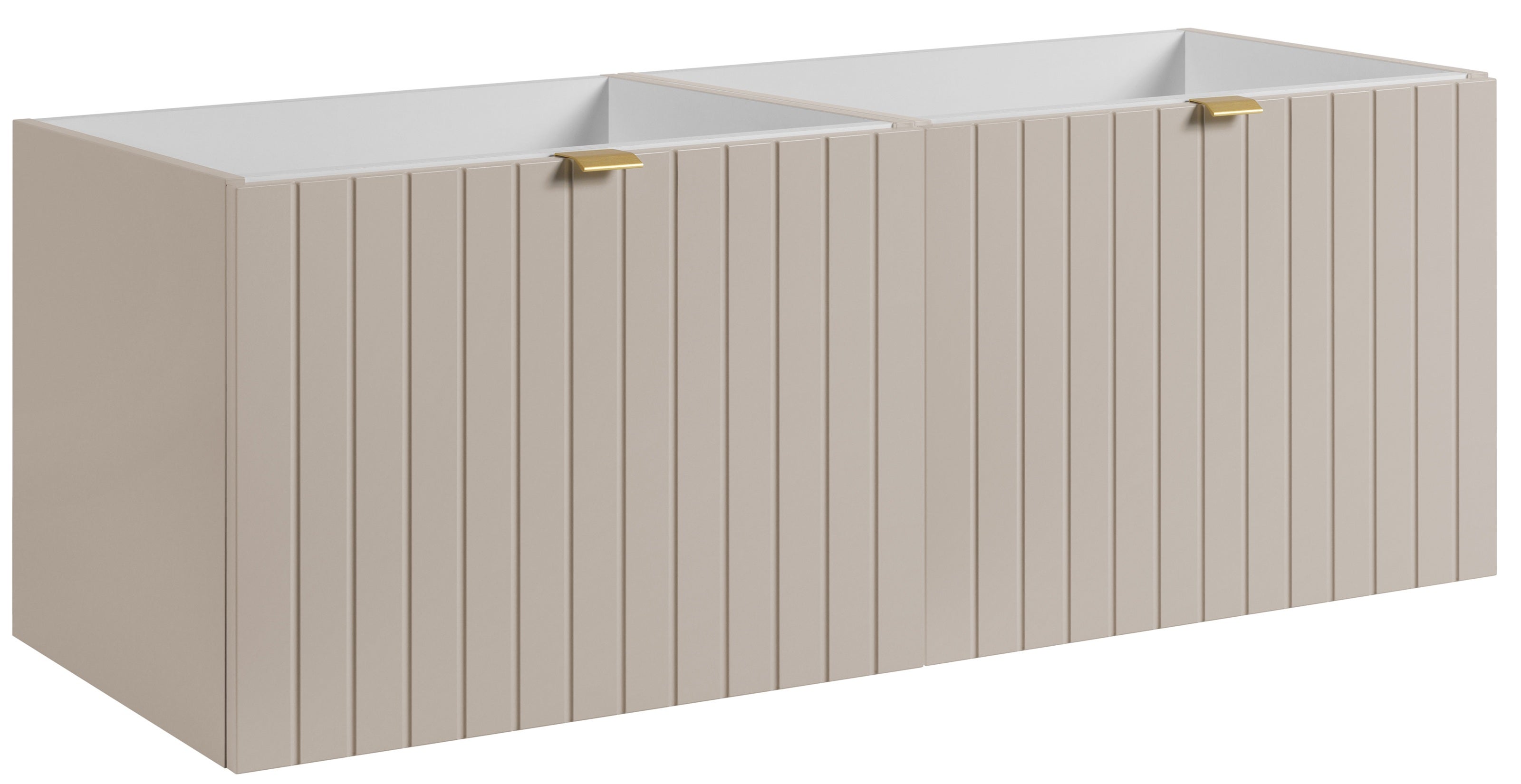 Szafka łazienkowa HARMO 120 cm kaszmir lakierowany frezowany front 4 szuflady