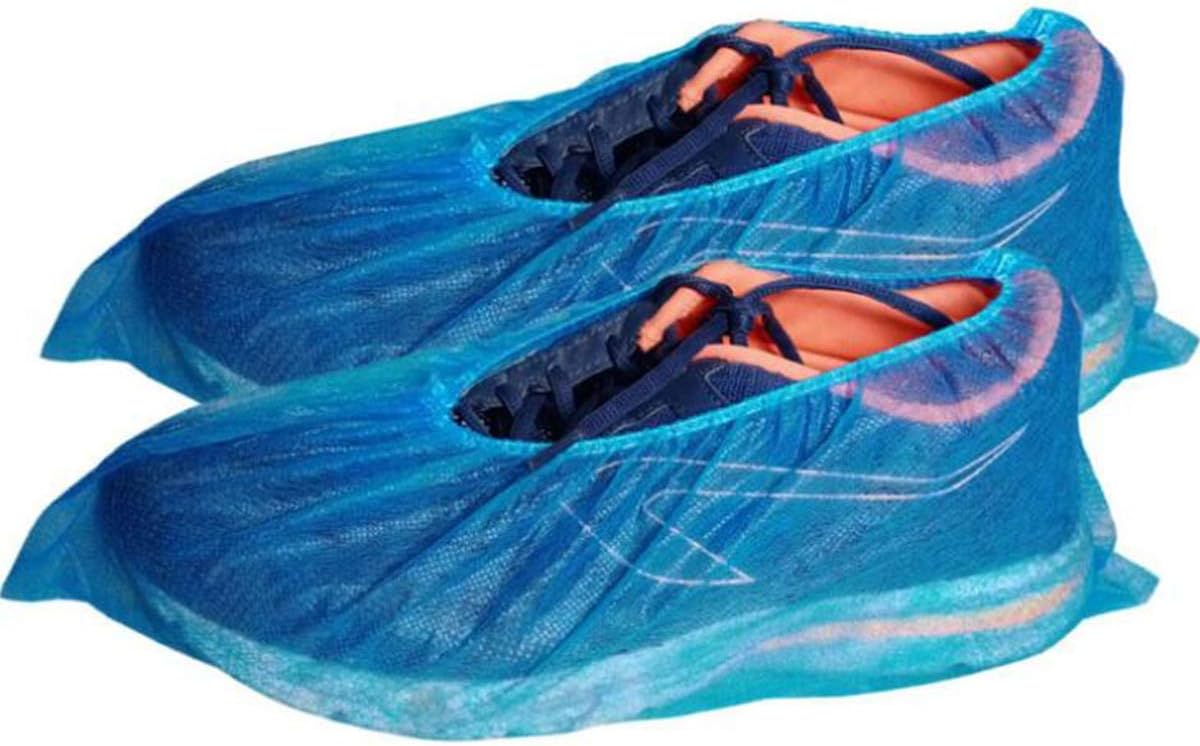 Lot 100 Surchaussures jetables protège chaussures Couvre-chaussure Tissu Non-tissés antidérapant - 4