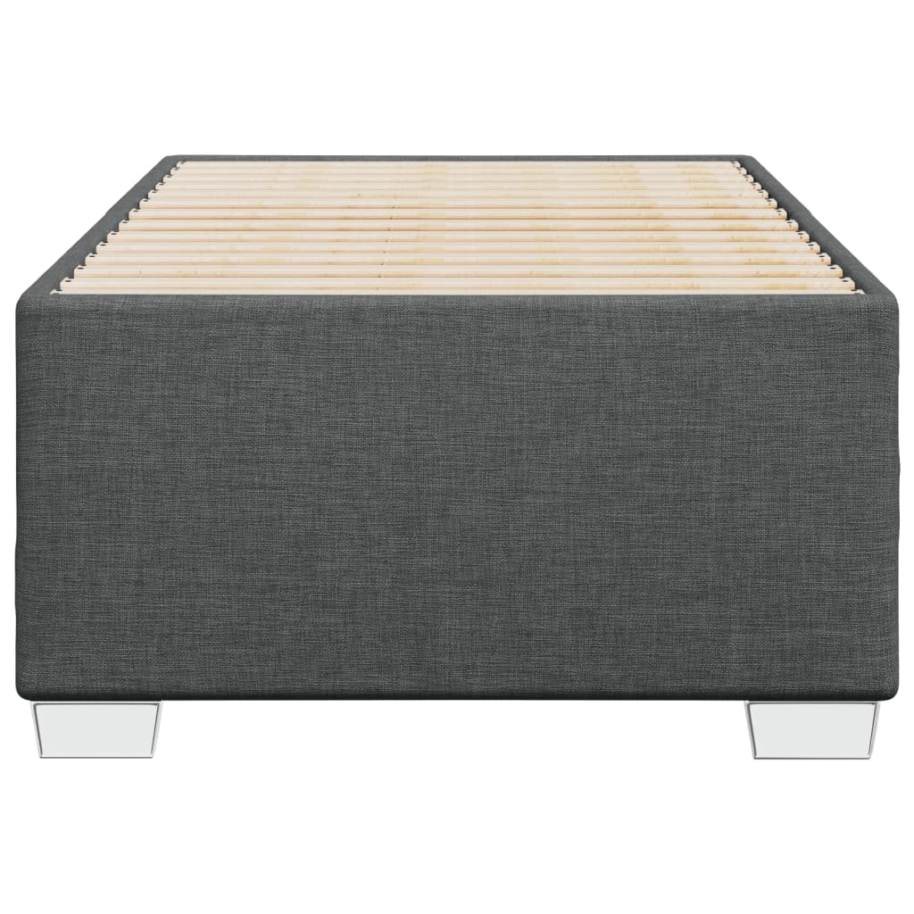 Cadre de lit sans matelas, tissu, gris foncé, pour la chambre, 100 × 200 cm - 4