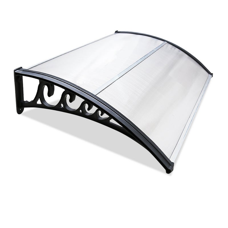 Auvent De Porte Veranda 150x76 Cm – Polycarbonate Et Aluminium, UV & Météo Résistant