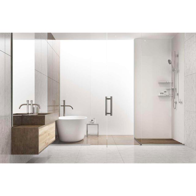 Panneau mural VIPANEL Rénovation rapide pour salle de bain, blanc mat perlé mat 100 x 210 cm, ep. 3 mm