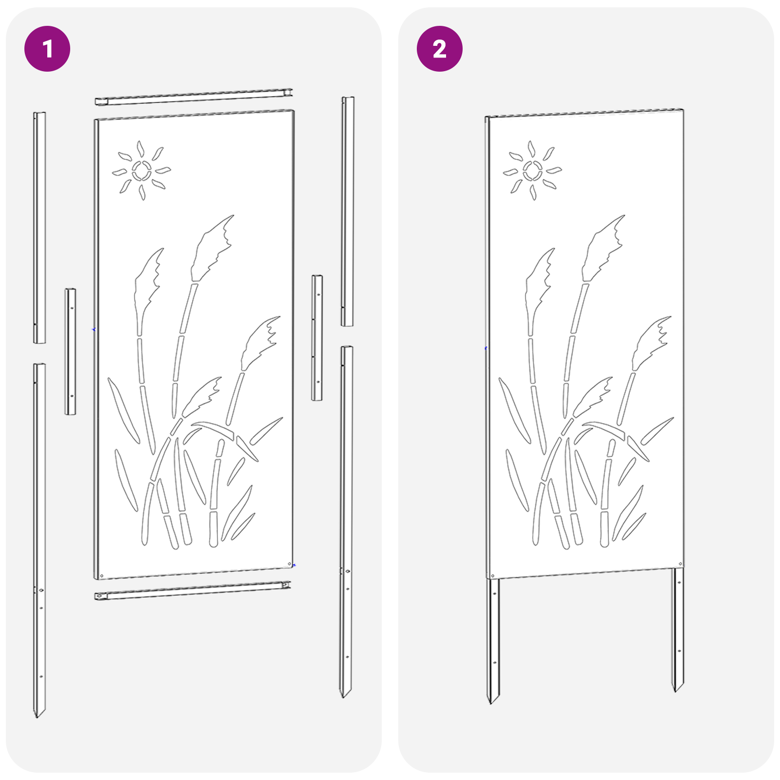 Écran de confidentialité de jardin Anthracite 50 x 140 cm vidaXL - 7
