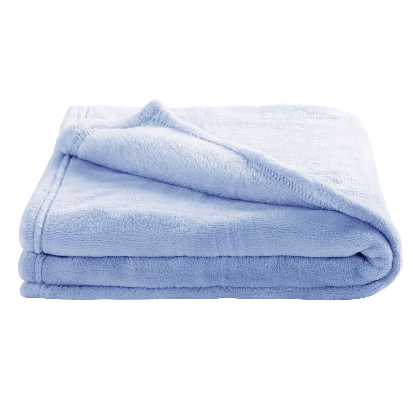 Couverture Bébé Microfibre Interbaby - Bleu Ciel - Légère Et Douce